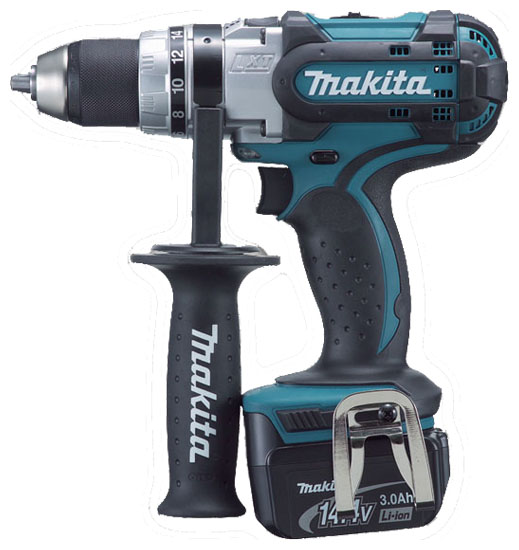Увеличенная фотография Аккумуляторная дрель шуруповерт Makita BDF454RFE