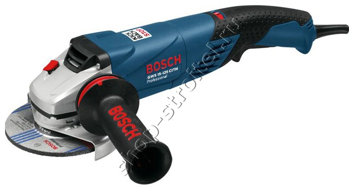 Увеличенная фотография Электрическая угловая шлифмашина Bosch GWS 15-125 CIEH