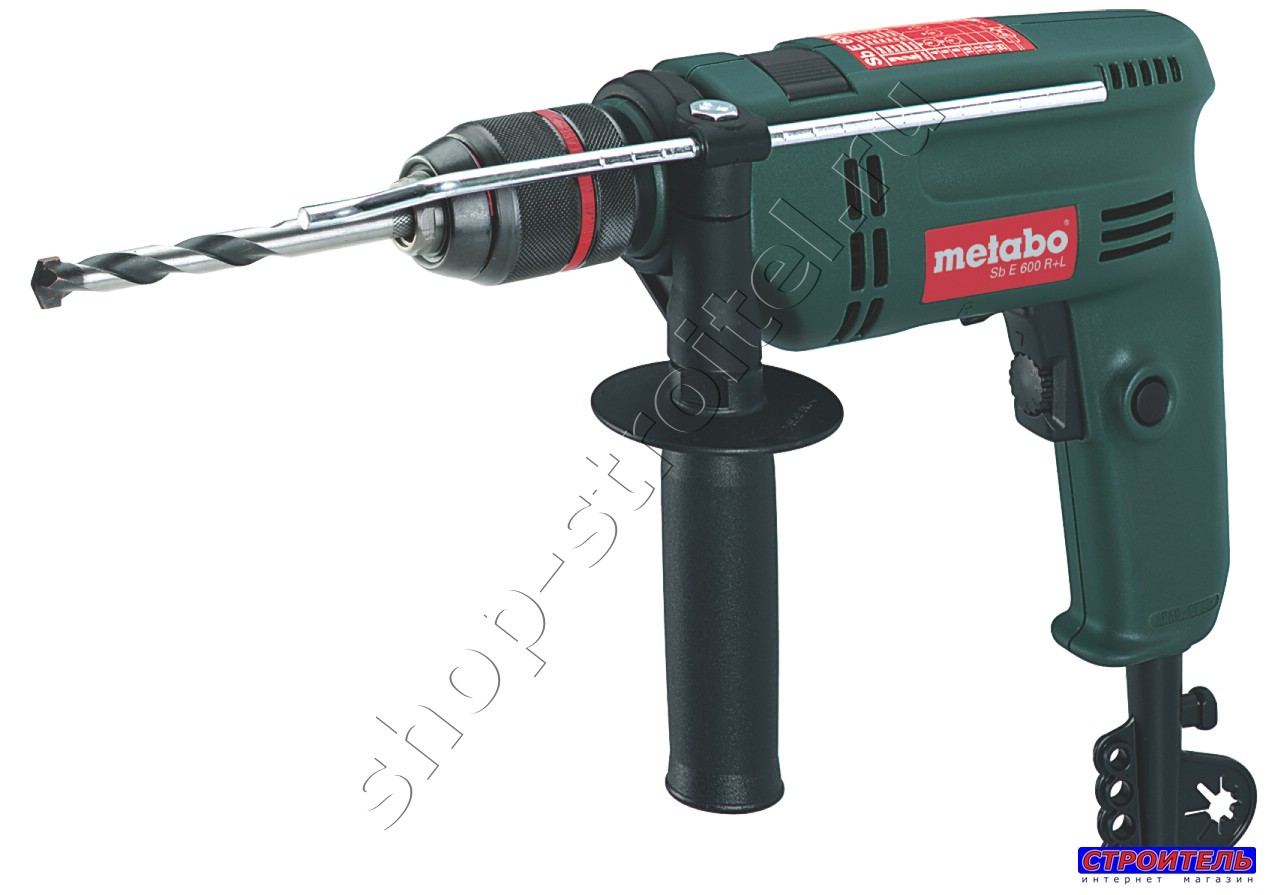 Увеличенная фотография Дрель ударная Metabo SbE 600 R+L