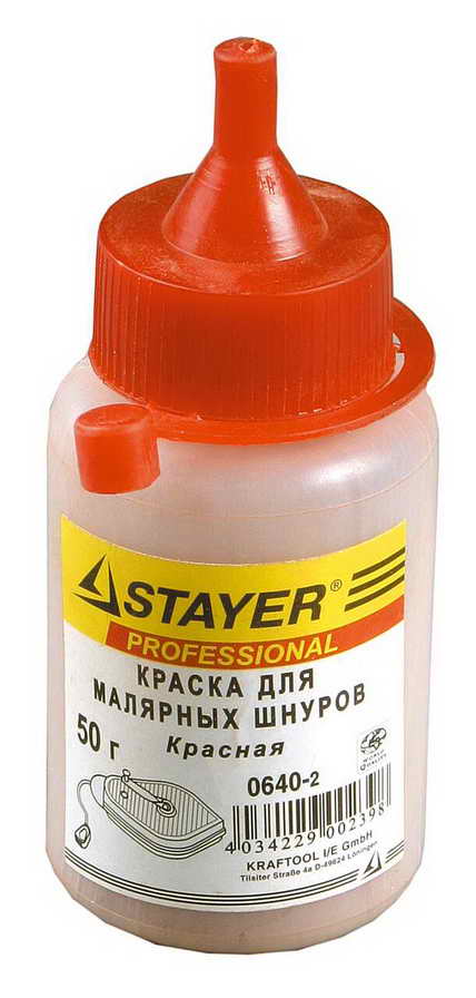 Увеличенная фотография Краска для шнуров STAYER 50г красная 0640-2